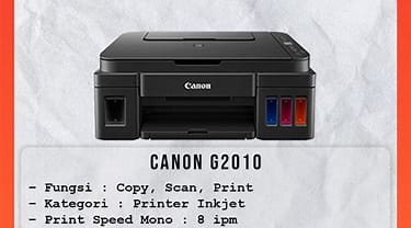 Paparan Sinar Matahari Printer Canon G2010
