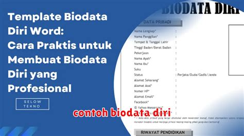 pentingnya biodata