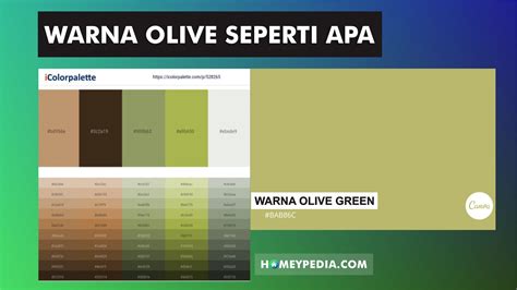 perbedaan warna olive dan hijau tua