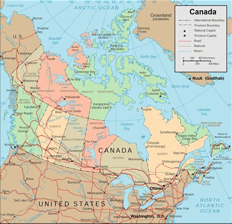Peta Negara Kanada