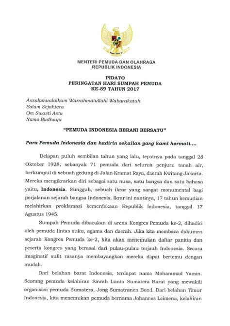 Pidato Sumpah Pemuda