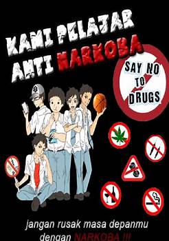 Poster Narkoba dengan Karakter