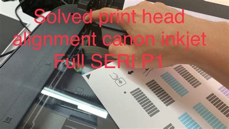 print head alignment canon mp237