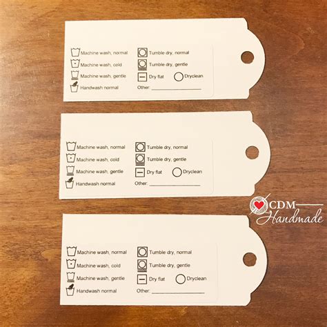 Printable Care Labels