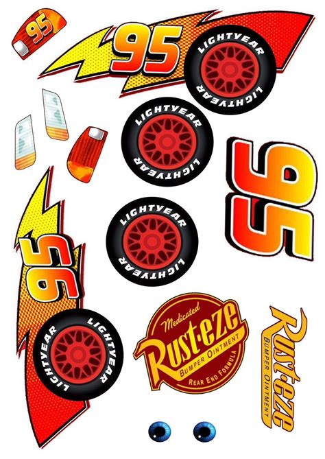 Printable Lightning Mcqueen Decals