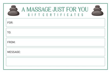 Printable Massage Gift Certificate