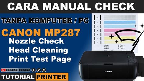 Test page printer Canon MP287