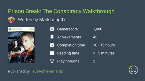 Prison Break Conspiracy Walkthrough