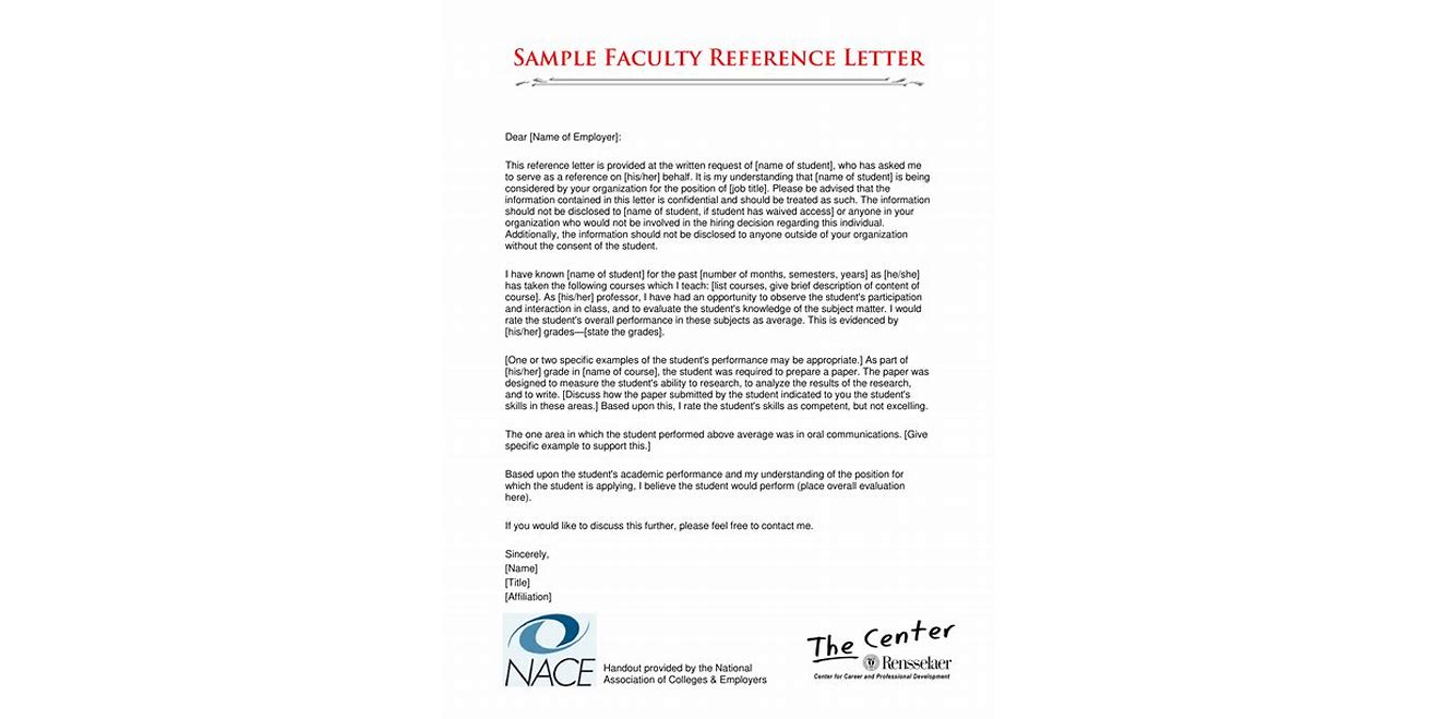 reference letter qualification