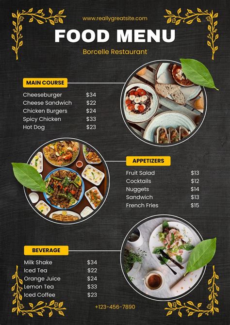 Resturant Menu Templates