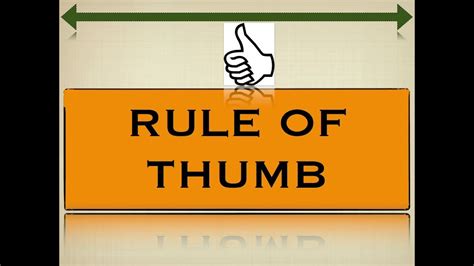 Rule of Thumb Valuation