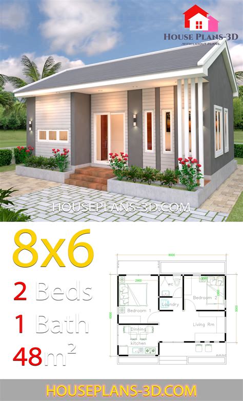 desain rumah 8x6 minimalis