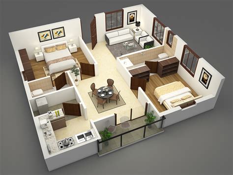 rumah minimalis 3 kamar 3d