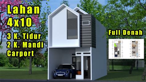 contoh desain rumah minimalis 4x10