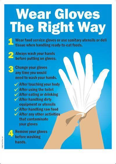 instruction for wearing safety gloves