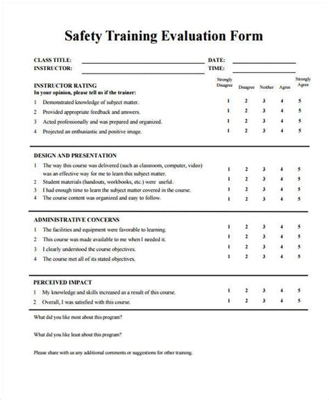 assessment of knowledge and skills in safety training