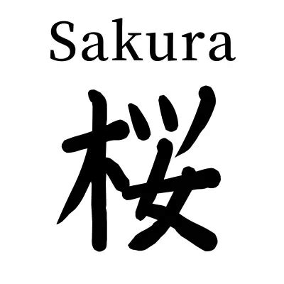 Sakura Japanese Kanji