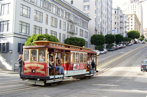 San Francisco Skyline with Cable Car