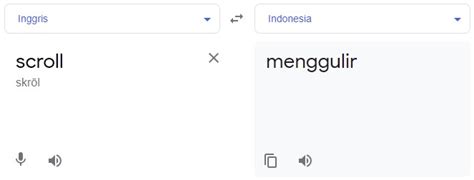 scrol artinya indonesia