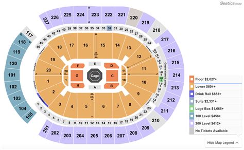 Seating Chart For T Mobile Arena