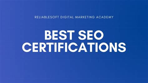 SEO Certifications and Accreditations