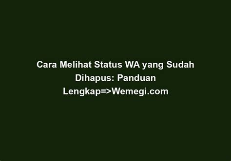 status wa dihapus