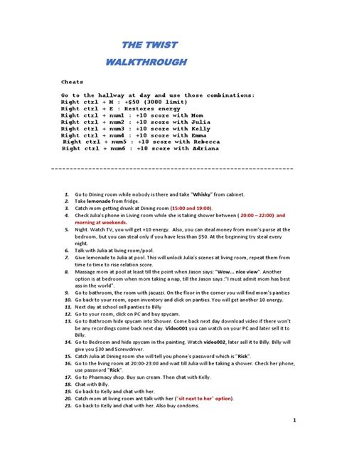 The Twist Walkthrough Guide