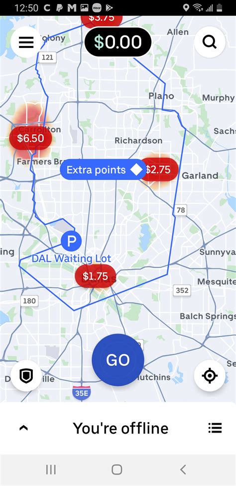 Uber Eats driver using map