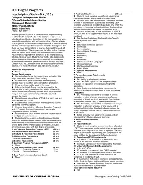 Ucf Academic Catalog