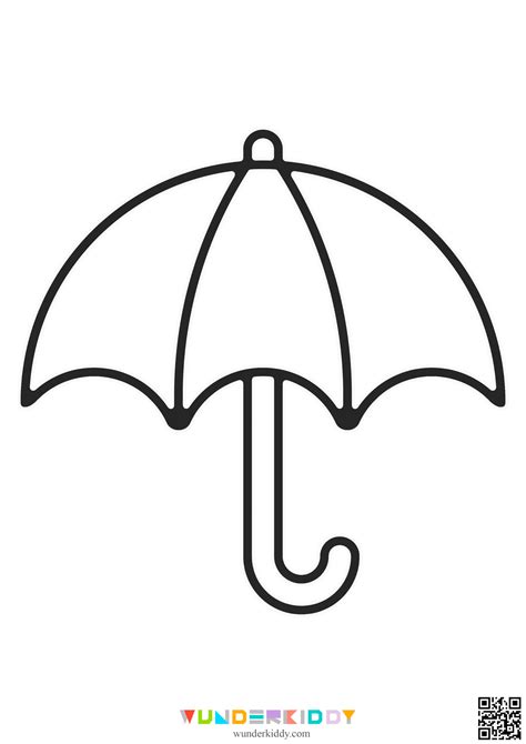Umbrella Coloring Template