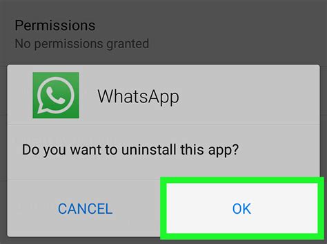 uninstall whatsapp