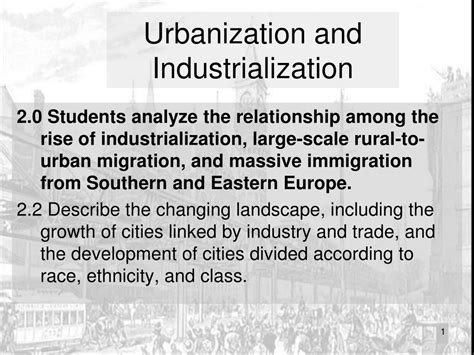 Urbanization and Industrialization