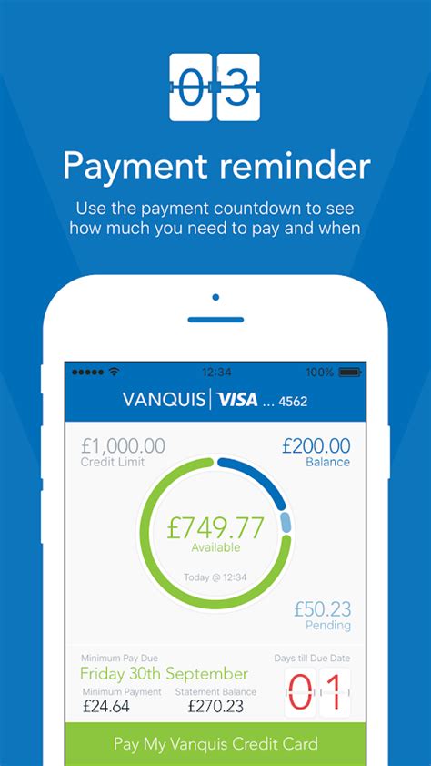 Vanquis App payment