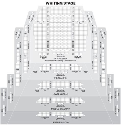 Whiting Auditorium Flint Mi Seating Chart